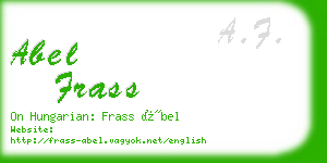 abel frass business card